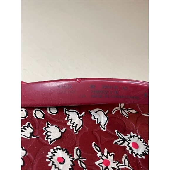 Coach Abigail Red Floral Flip Flops 7-8 - Picture 15 of 15